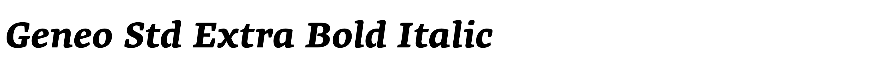 Geneo Std Extra Bold Italic